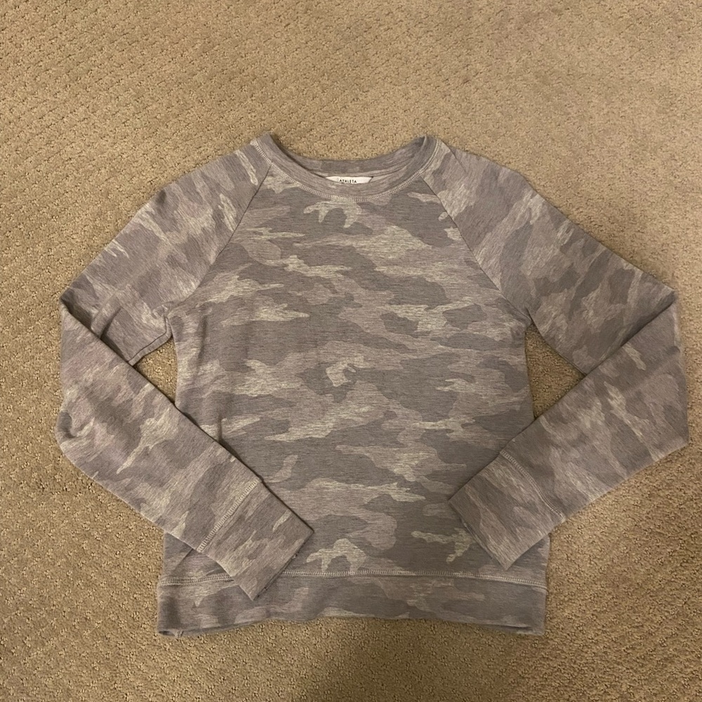 Athleta Girl camo sweatshirt